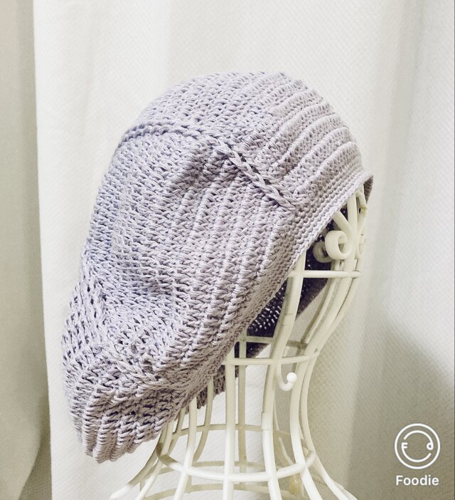 コットンのベレー帽