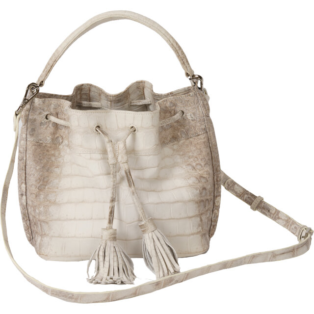 ヒマラヤクロコダイル バッグ レディース ハンドバッグ 2WAY希少 本革 大人 女性 上品 フォーマル パーティ  一点物