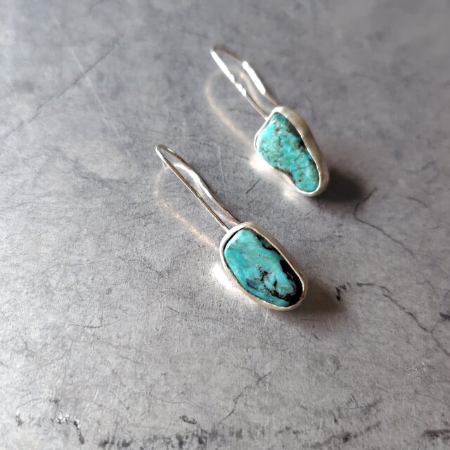 RICK TOLINO ナバホ ズニ オパール ターコイズ シルバー ピアス