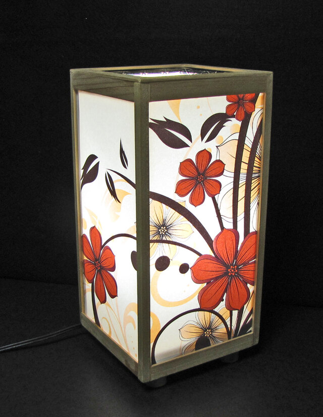 ◆「悠久の花びら」／美と耐久性を高めるラミネート／LED昼白色･桧枠造・フイルム加工・軽量／至福の灯火!!