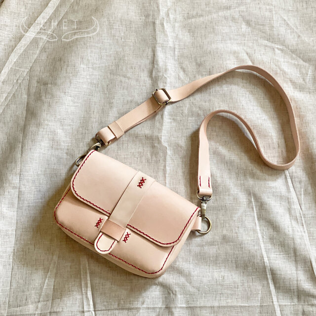 ベビち さんオーダー ショルダーバック ハンドメイド ヌメ革 レザー