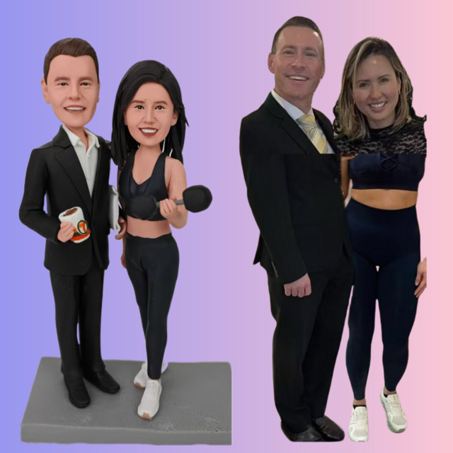 フィギュア 制作 本人 そっくり人形 新郎新婦 結婚祝い 結婚記念日|カップル 夫婦 記念品、バレンタイン、ホワイトデー