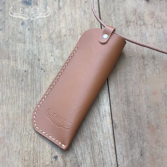 Lesca ブラウンレザー メガネケース メガネケース 栃木レザー 本革 日本製 送料無料 : ライフ