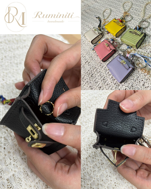 ちゃんさま専用ページ　ミニバッグチャーム ラベンダー】パール付きミニバッグチャーム | iichi 日々の暮らしを