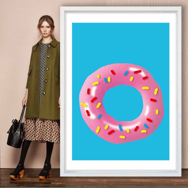 ドーナツ　送料無料 　イラスト　A4〜A0　ポスター　アートポスター　アートsei検索新着順　3050