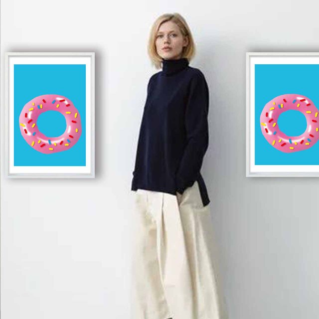 ドーナツ 送料無料 イラスト A4〜A0 ポスター アートポスター アート