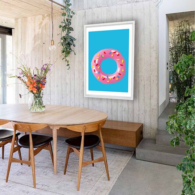 ドーナツ 送料無料 イラスト A4〜A0 ポスター アートポスター アート