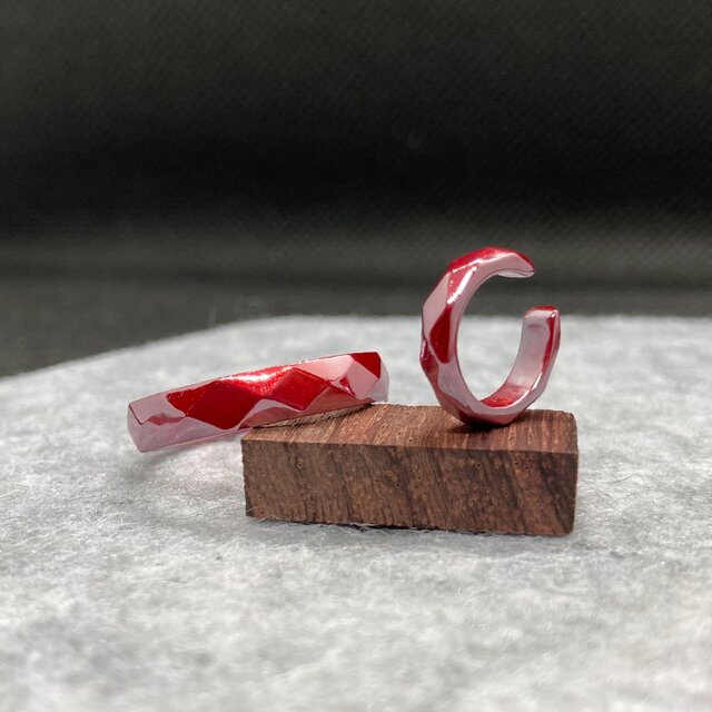 緋銅】多面カットリング【ガラスコート仕様】 | iichi 日々の暮らしを