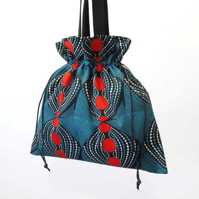 【専用】お纏め アフリカンプリント バッグ ハンドメイド 羽根付き巾着 税込2750円 #アフリカ布#アフリカンプリント