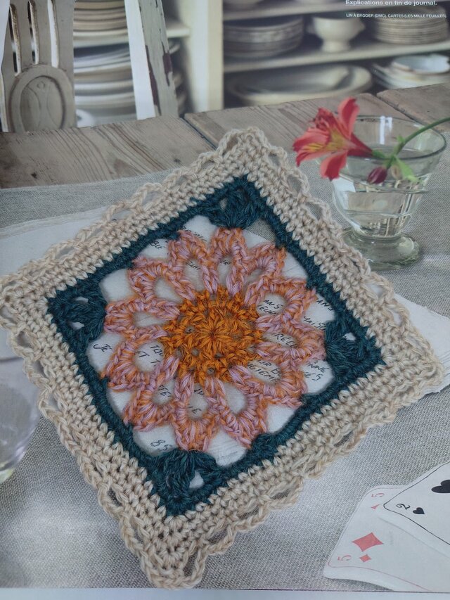 フラワーコースター　ポットマット（C)