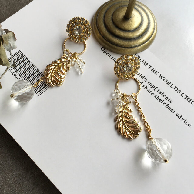 SALE! チェコガラス の ２way チタン ピアス