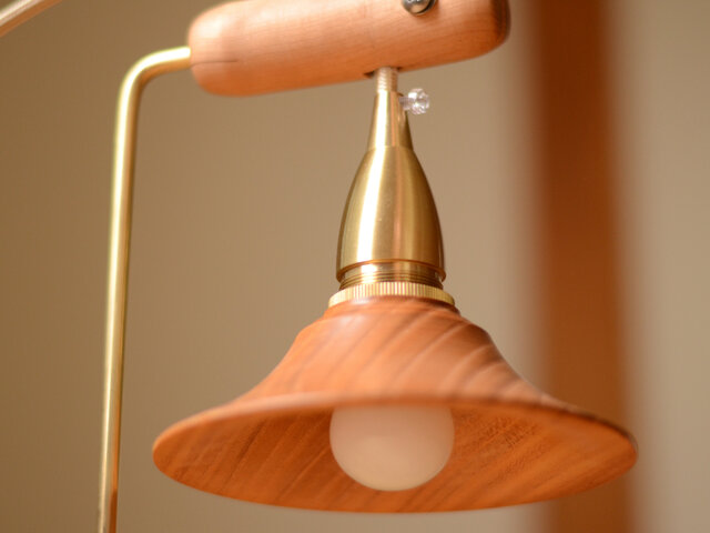 テーブルランプ/スタンドライト/スイッチ付きコンセント/木製 #0223T