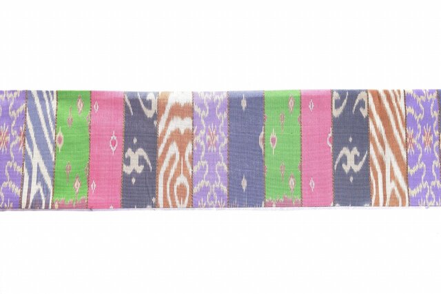 アンティーク♡裂織 名古屋帯　グリーン　紫　#1292 アンティーク♡裂織 名古屋帯 グリーン 紫 #1292 アンティーク♡裂織