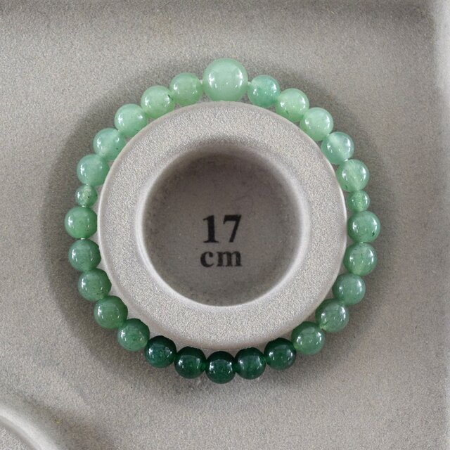 インド翡翠 グラデーション 腕輪 ブレスレット 数珠 天然石