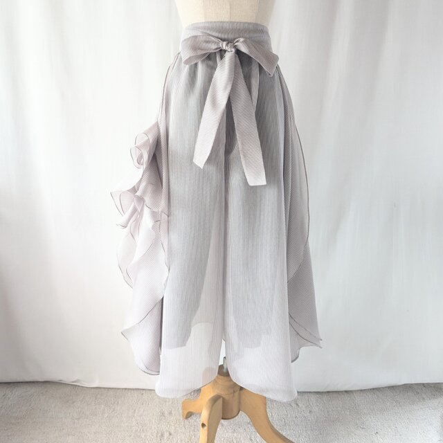 ストライプオ−ガンジ−のオブラートパンツ