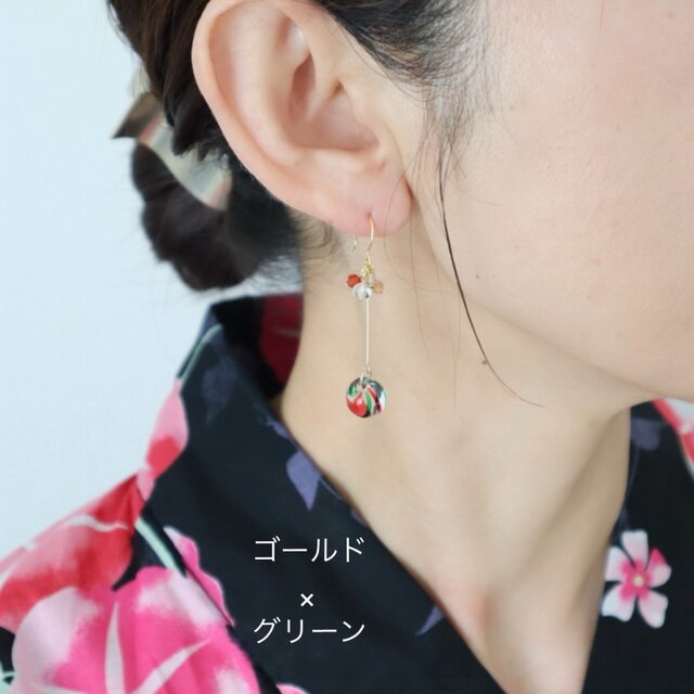 はんなり大人の水風船ピアス/イヤリング 夏祭り・ヨーヨー・推し活にも