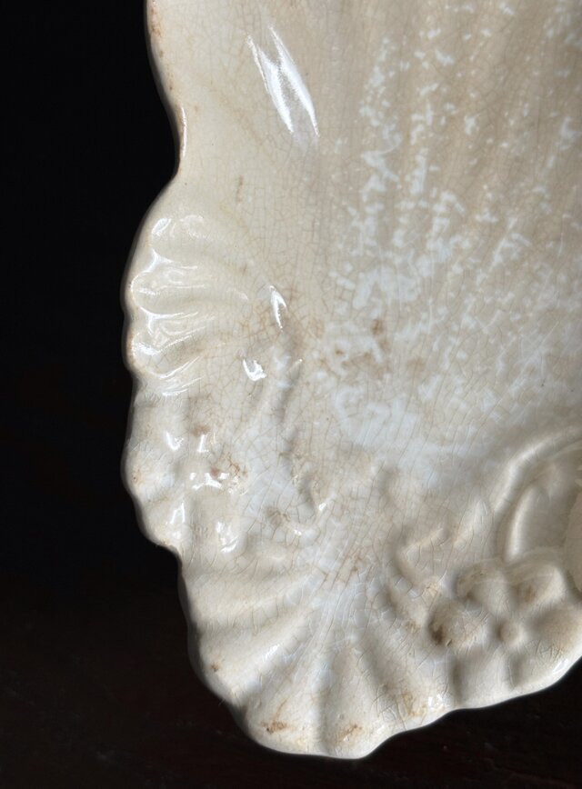 【美品】フランス Luneville窯 手描ブーケ シェルラヴィエ[3302] 充実の品 美品】フランス Luneville窯 手描ブーケ シェル