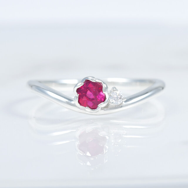 ルビー リング SV925 CH092CIBSN