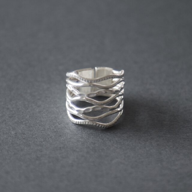 Karen silver ring / ７連ウェーブ