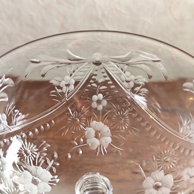 アンティーク ヴィンテージ TUDOR CRYSTAL 上品なシャンパングラス 高