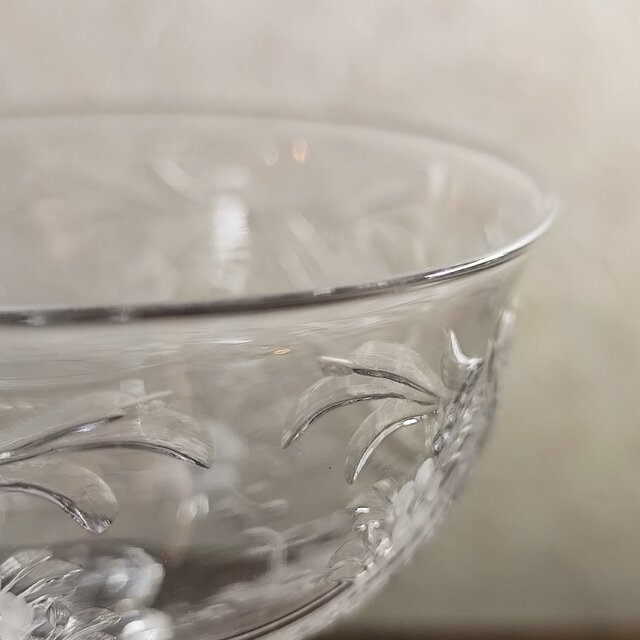アンティ-ク　シャンパングラス4点 アンティーク ヴィンテージ TUDOR CRYSTAL 上品なシャンパングラス 高