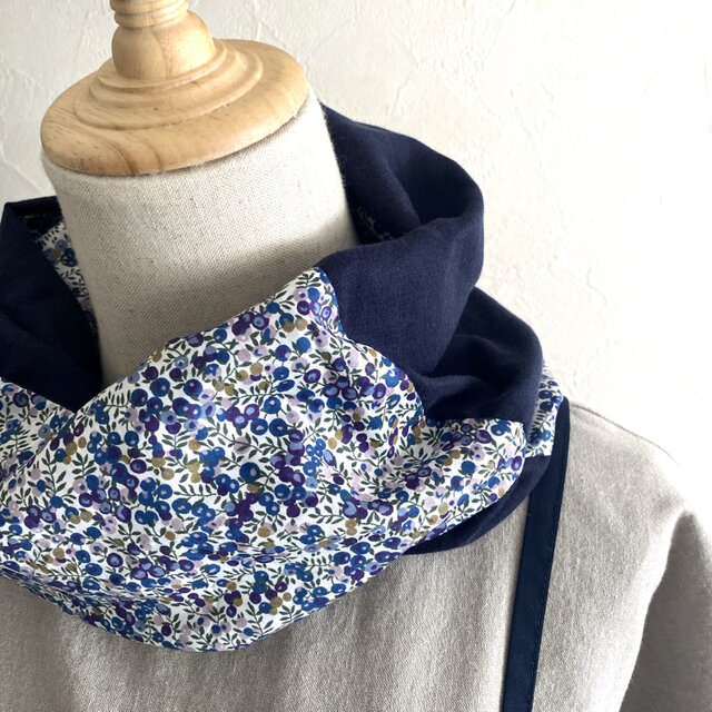 ふんわりスヌード/ダブルガーゼ＊リバティプリント・ウィルトシャー