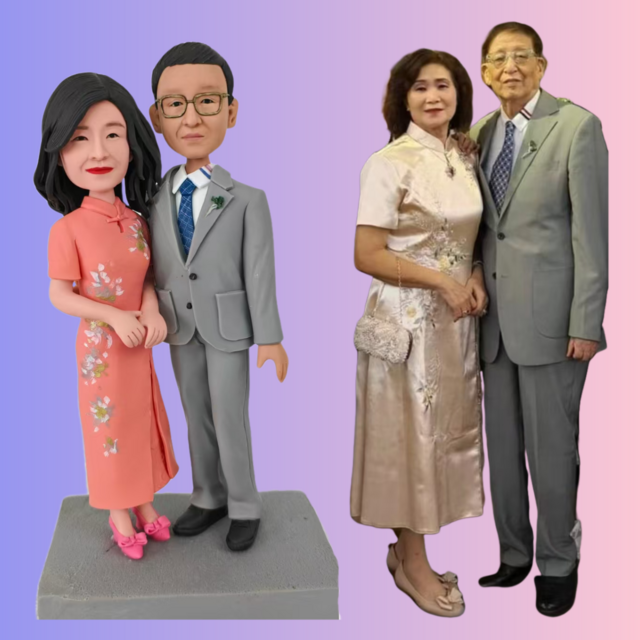 フィギュア 自分 の 顔 フィギュア 両親 結婚記念日 プレゼント|両親贈呈品  旅行|祖父母 プレゼント|金婚式 銀婚式