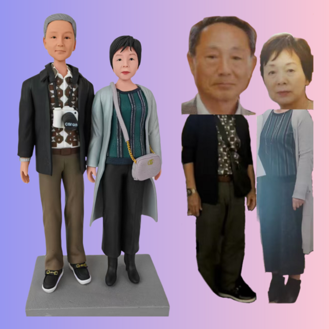 フィギュア 制作 自分 の 顔 フィギュア 両親 結婚記念日 プレゼント|両親贈呈品  旅行|祖父母 プレゼント|金婚式 銀婚式