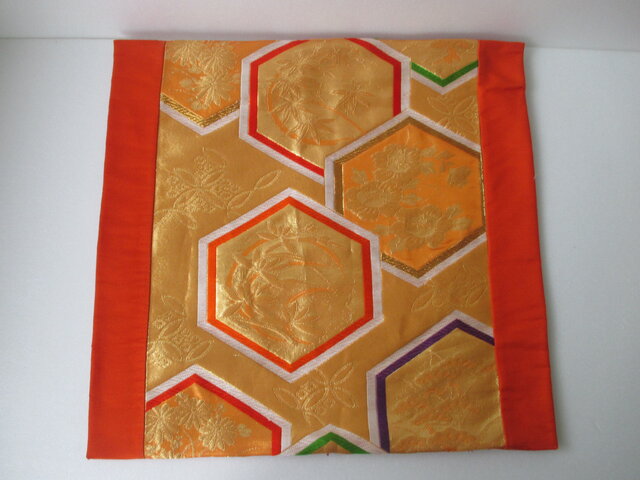 u140 裏地付 帯 クッションカバー 座布団カバー ファスナー 40x40cm