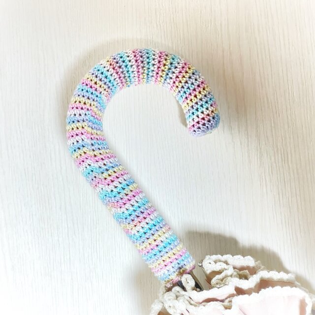 グラデーションの傘の柄カバー/パステルミックス