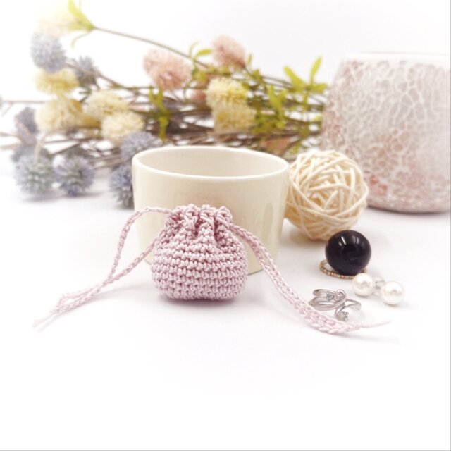 アクセサリー用ミニ巾着パステルS＊パープル