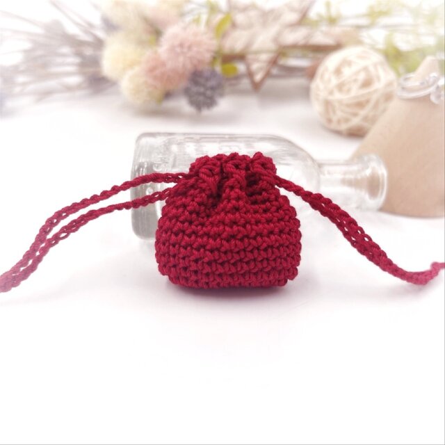 アクセサリー用ミニ巾着ビビッドS/レッド