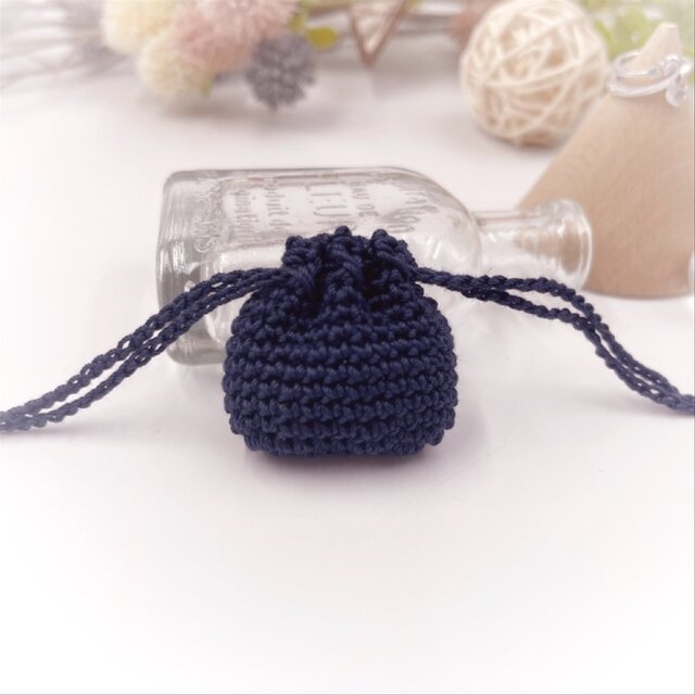 アクセサリー用ミニ巾着ビビッドS/ネイビー