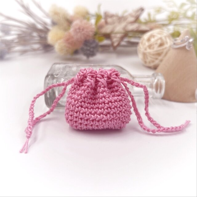 アクセサリー用ミニ巾着ビビッドS/ピンク