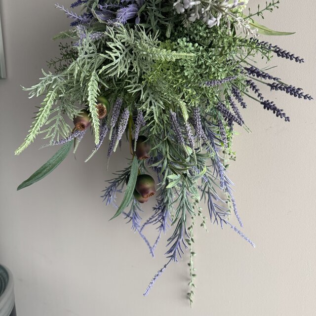 スワッグ　ボリュームあり　70cm プロテア　紫陽花 夏の新作【最長70cm！】リラックスしたい寝室やエステサロンに