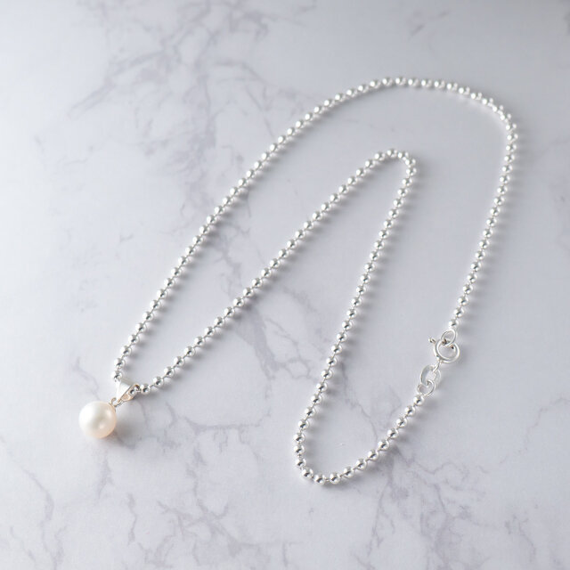 マルチWAY＊淡水パール＆SV925チェーン2連ネックレス＆後付け