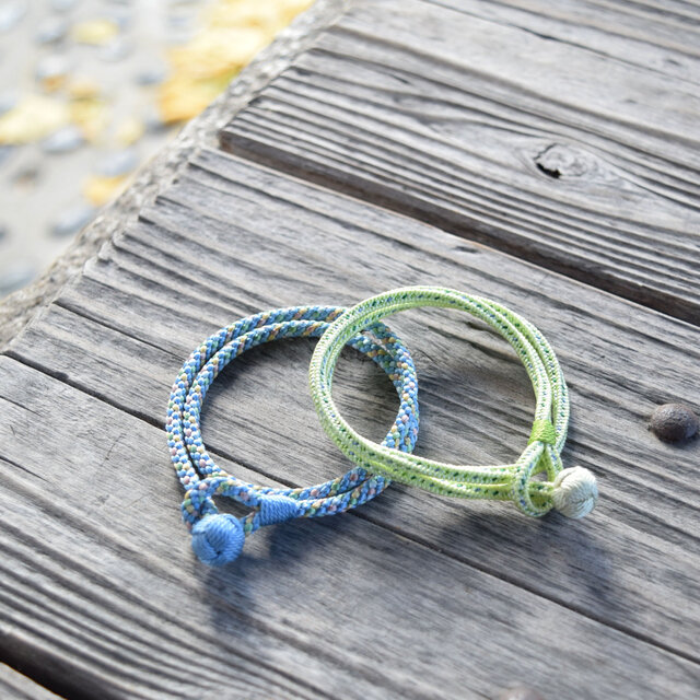 腕サイズ18cm】組紐 くみひも ブレスレット ギフト 正絹 二重巻