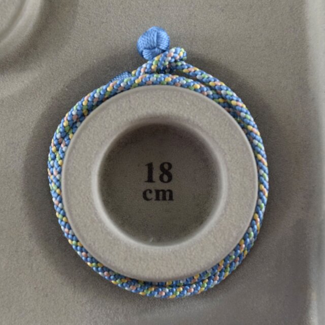 【腕サイズ18cm】組紐 くみひも　ブレスレット　ギフト　正絹　二重巻ブレスレット　アクア SEB9-L