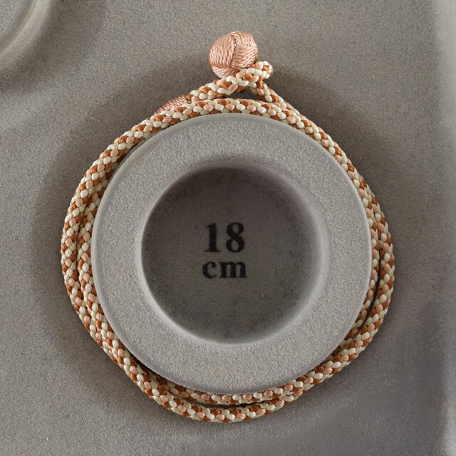 【腕サイズ18cm】組紐 くみひも　ブレスレット　ギフト　正絹　二重巻ブレスレット　ベージュ SEB10-L