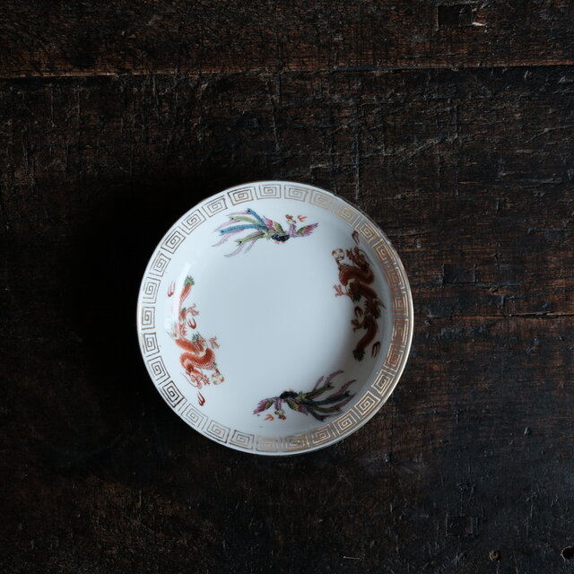 粉彩龍鳳文皿 染錦龍鳳凰文輪花皿 | 辻精磁社 つじのくら