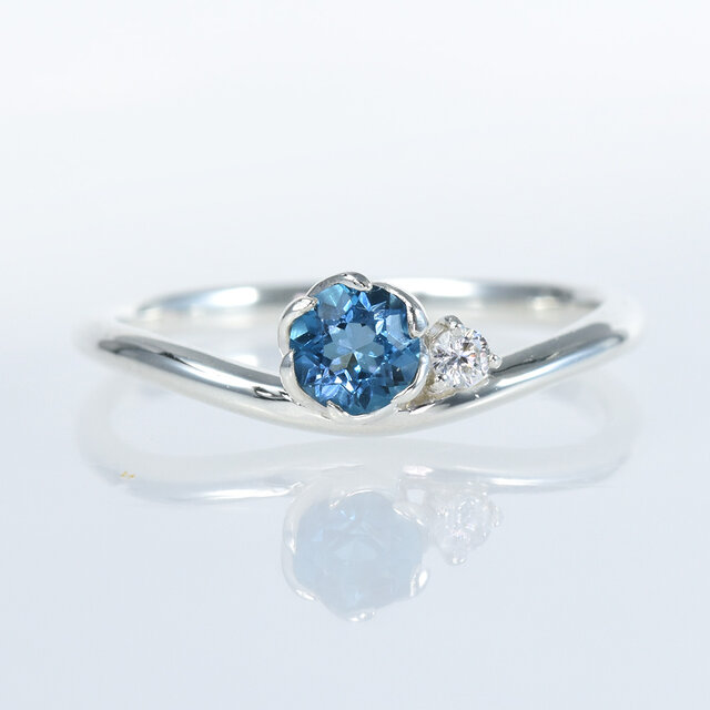 ロンドンブルートパーズ リング SV925 CI075CIBSN