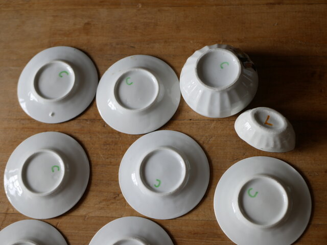 フランス アンティーク ディネット 12点セット ディネット セット 子供の絵柄 フランスアンティーク