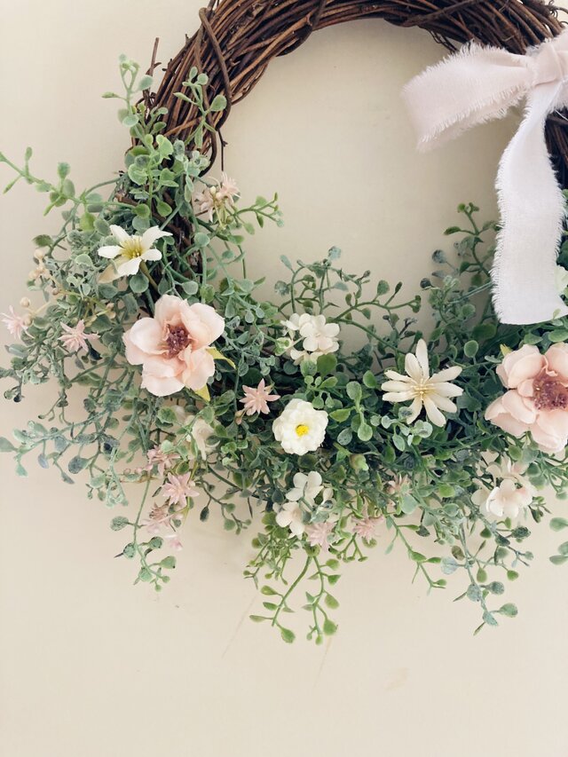 ガーデンローズのリース | iichi 日々の暮らしを心地よくする