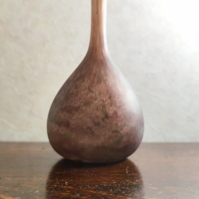 アンティーク フランスAndre Dlatte作 粋なつる首花器 高29.5