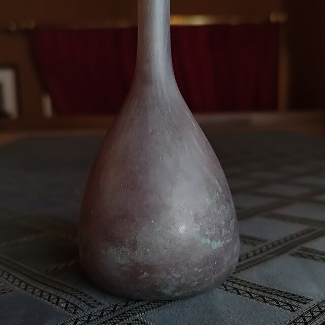 アンティーク フランスAndre Dlatte作 粋なつる首花器 高29.5