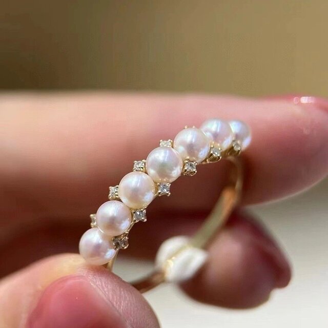 パールリング｜フェイクパール×キュービックジルコニア