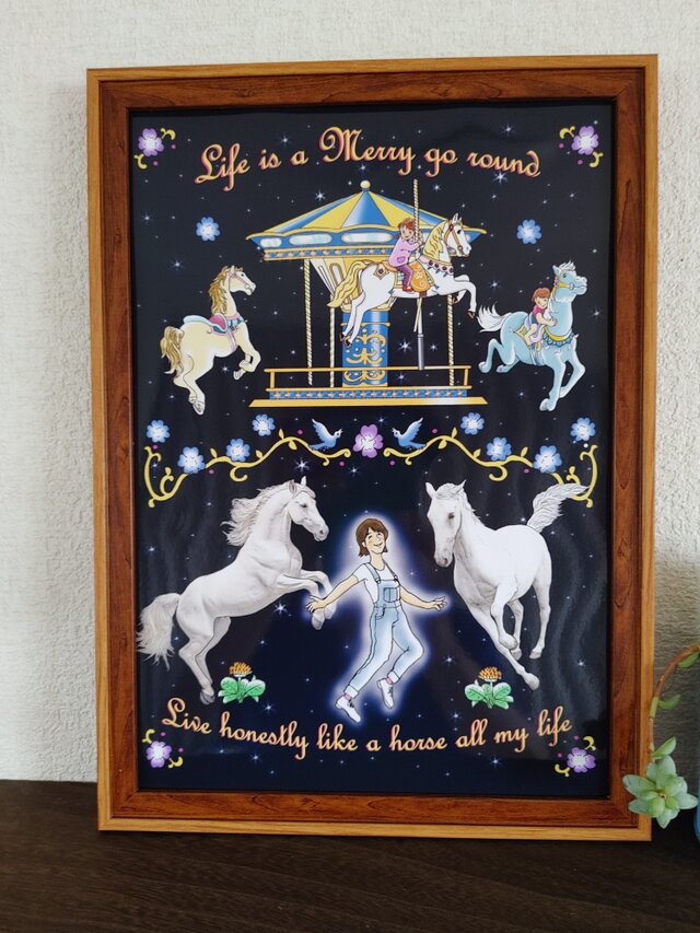 マハーヴィーラ　ポスター　額縁付き マハーヴィーラ ポスター 額縁付き 美術品・アンティーク