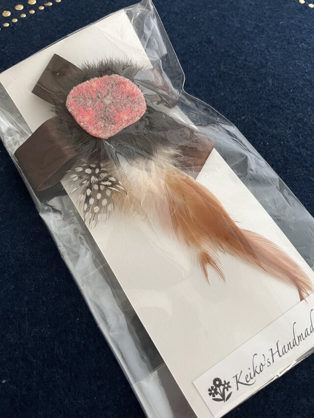 秋の栗ブローチ