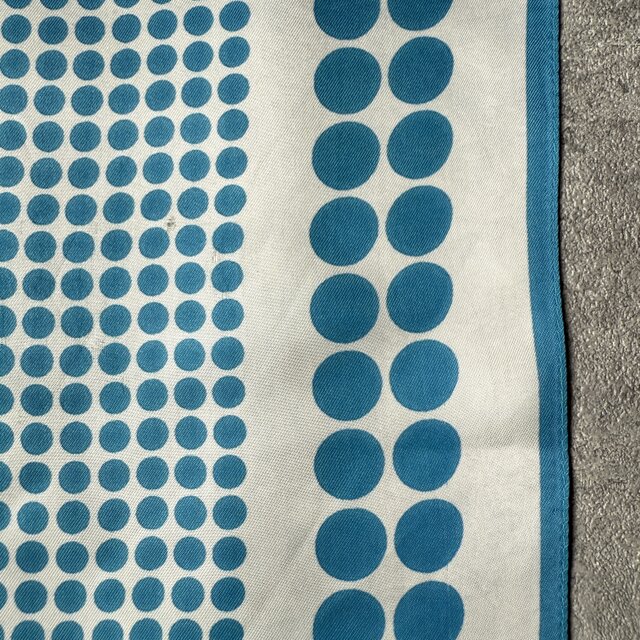 SC9-ヴィンテージスカーフ Italy Polka Dot Art Blue White