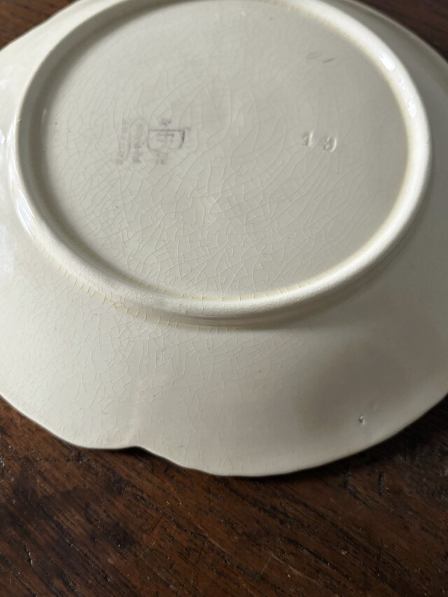 ショワジールロワ バルボティーヌ 平皿 パンジー φ20.8cm フランス